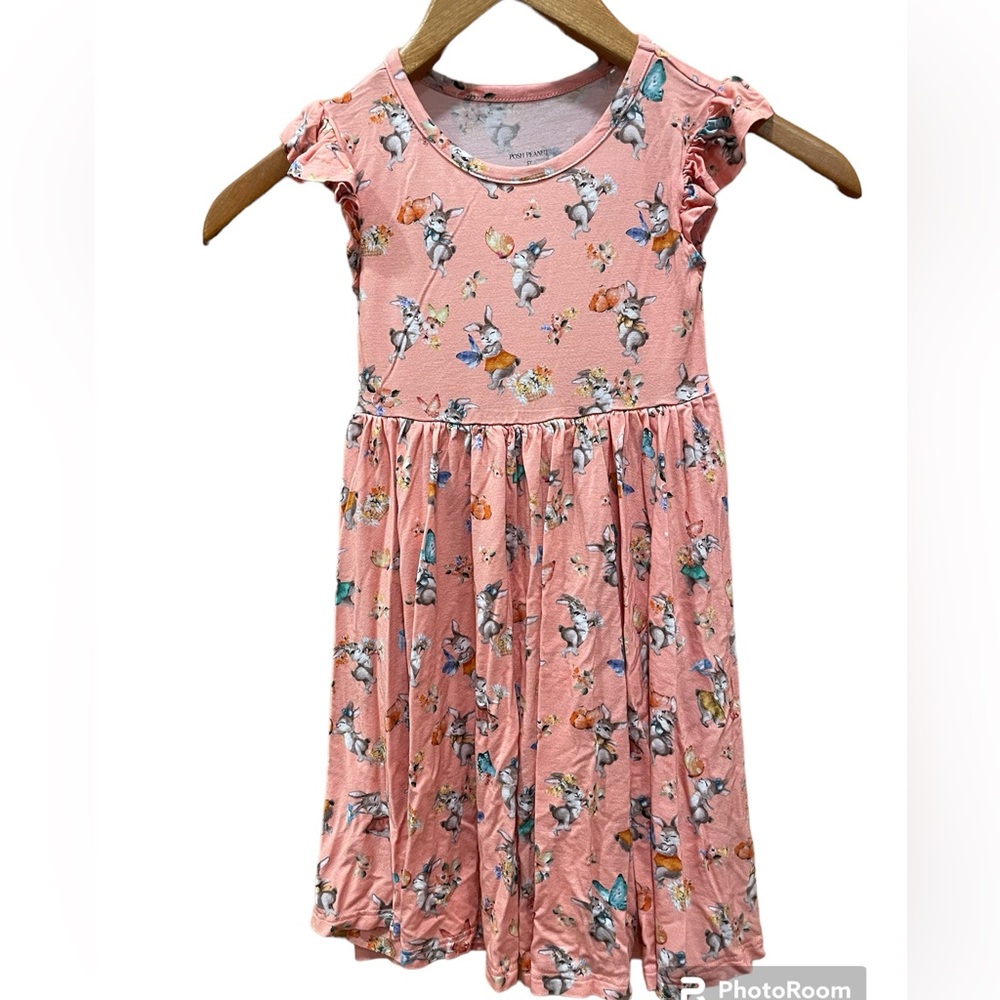 Posh Peanut kids bunny print dress in size 5T
